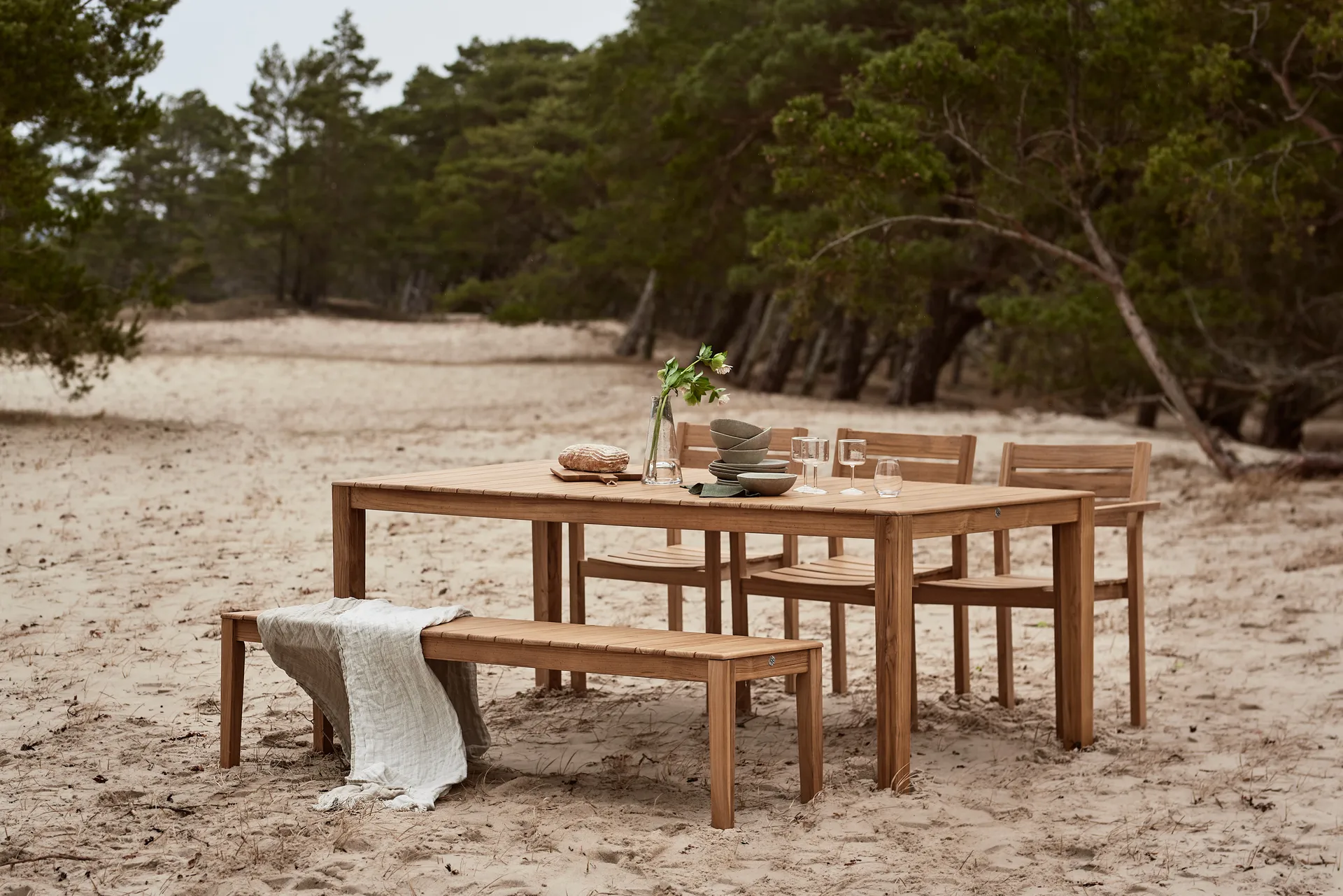 Sköndal bench 199x40x45 cm, Teak 1898
