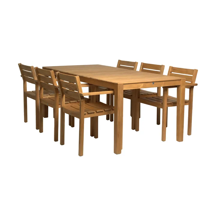 Sköndal dining set with 6 chairs teak - 1898