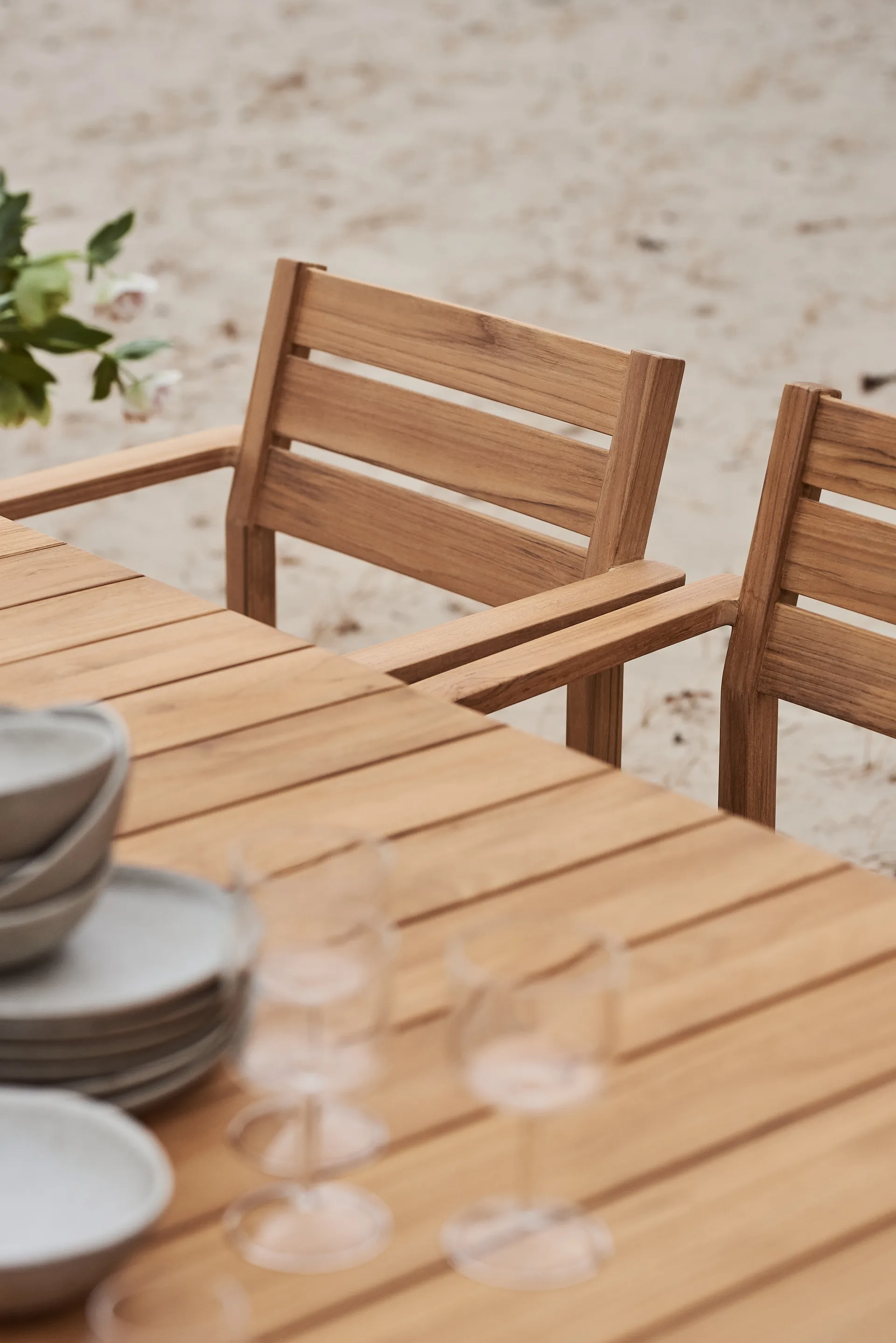 Sköndal dining set with 6 chairs teak 1898