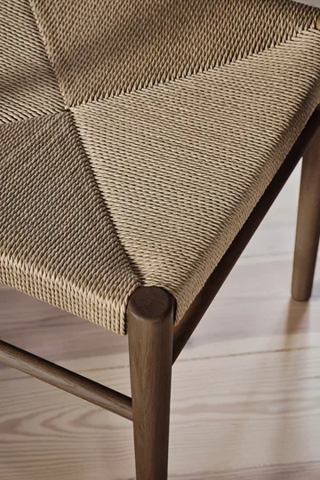 Smoked lacquered oak-natural woven, 2-pack - 1898
