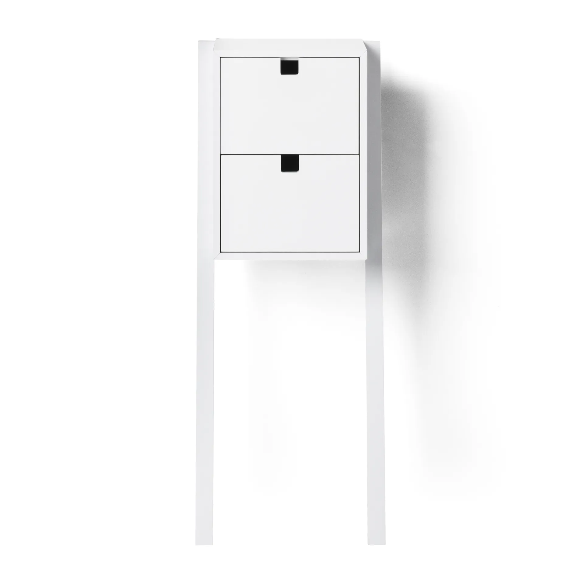 Square bed- and hall way shelf, White 1898
