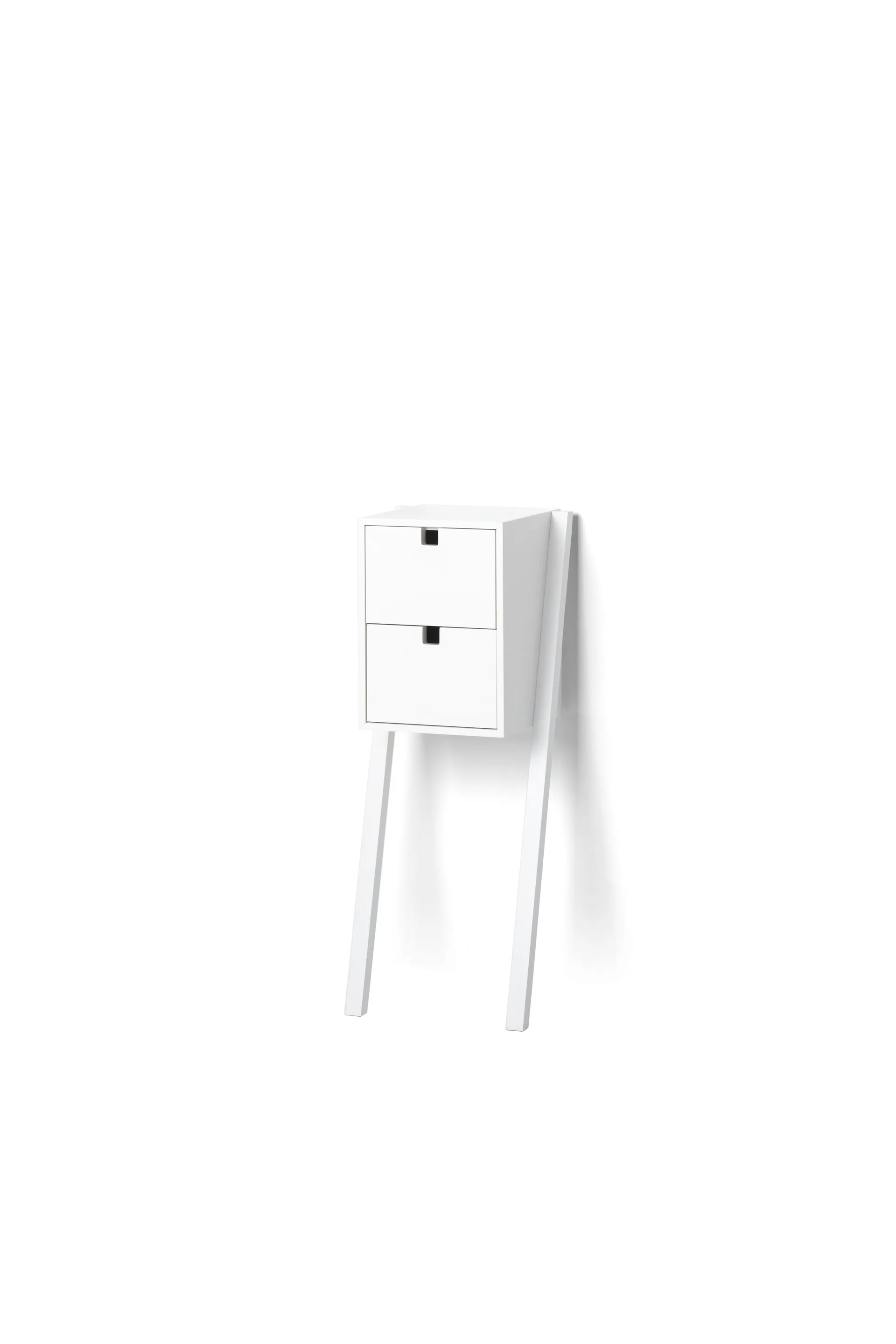 Square bed- and hall way shelf, White 1898
