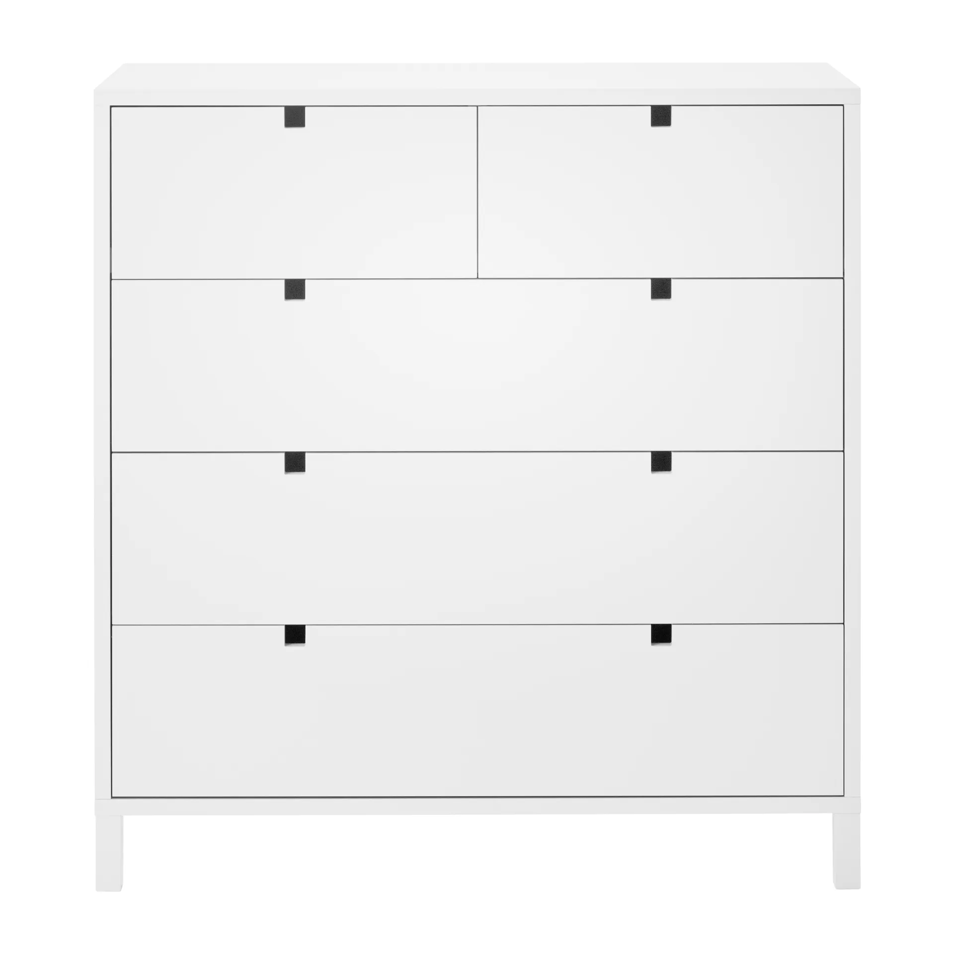 Square dresser 2+3 drawers, White 1898