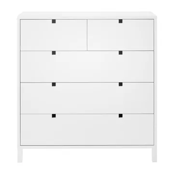 Square dresser 2+3 drawers - White - 1898