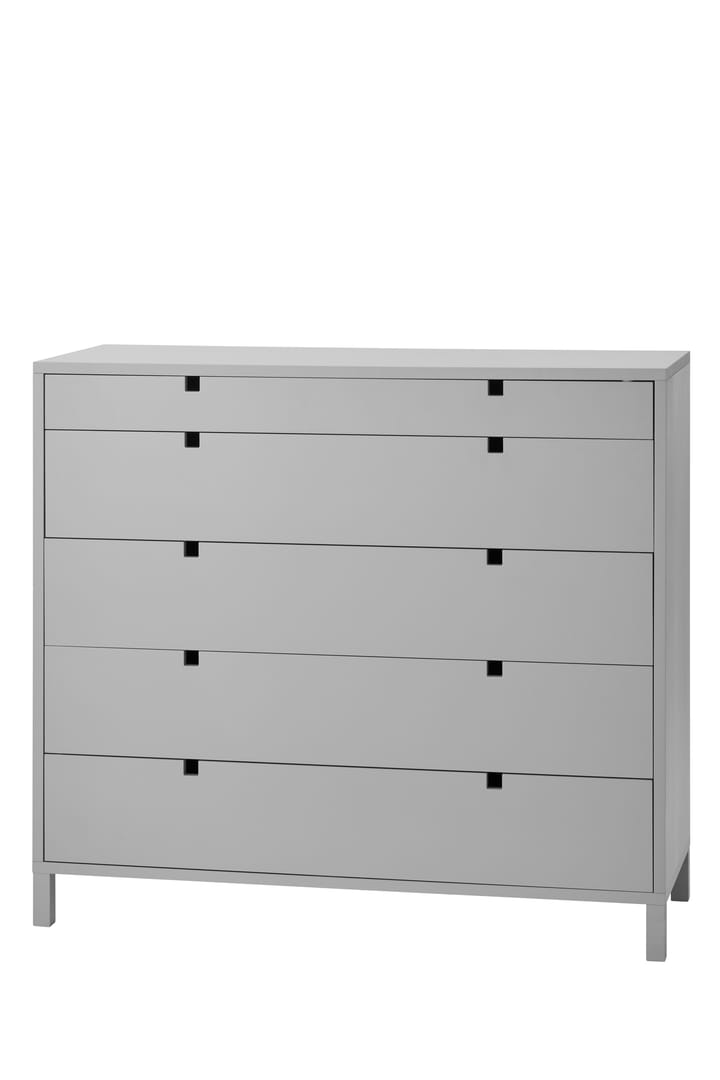 Square dresser 5 drawers - Grey - 1898