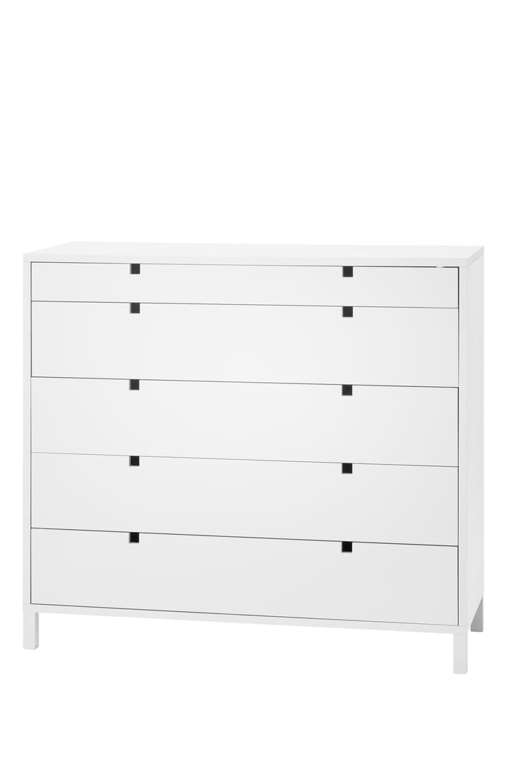 Square dresser 5 drawers, White 1898