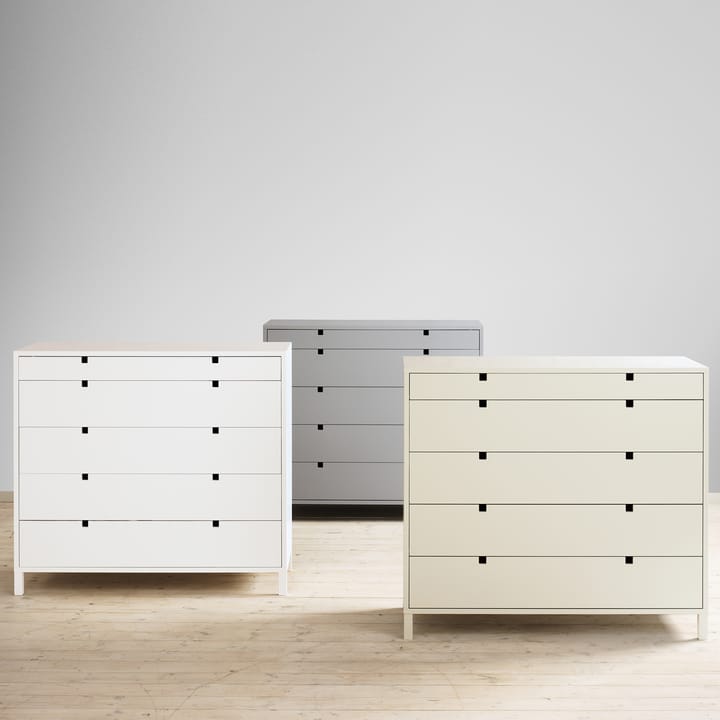 Square dresser 5 drawers, White 1898