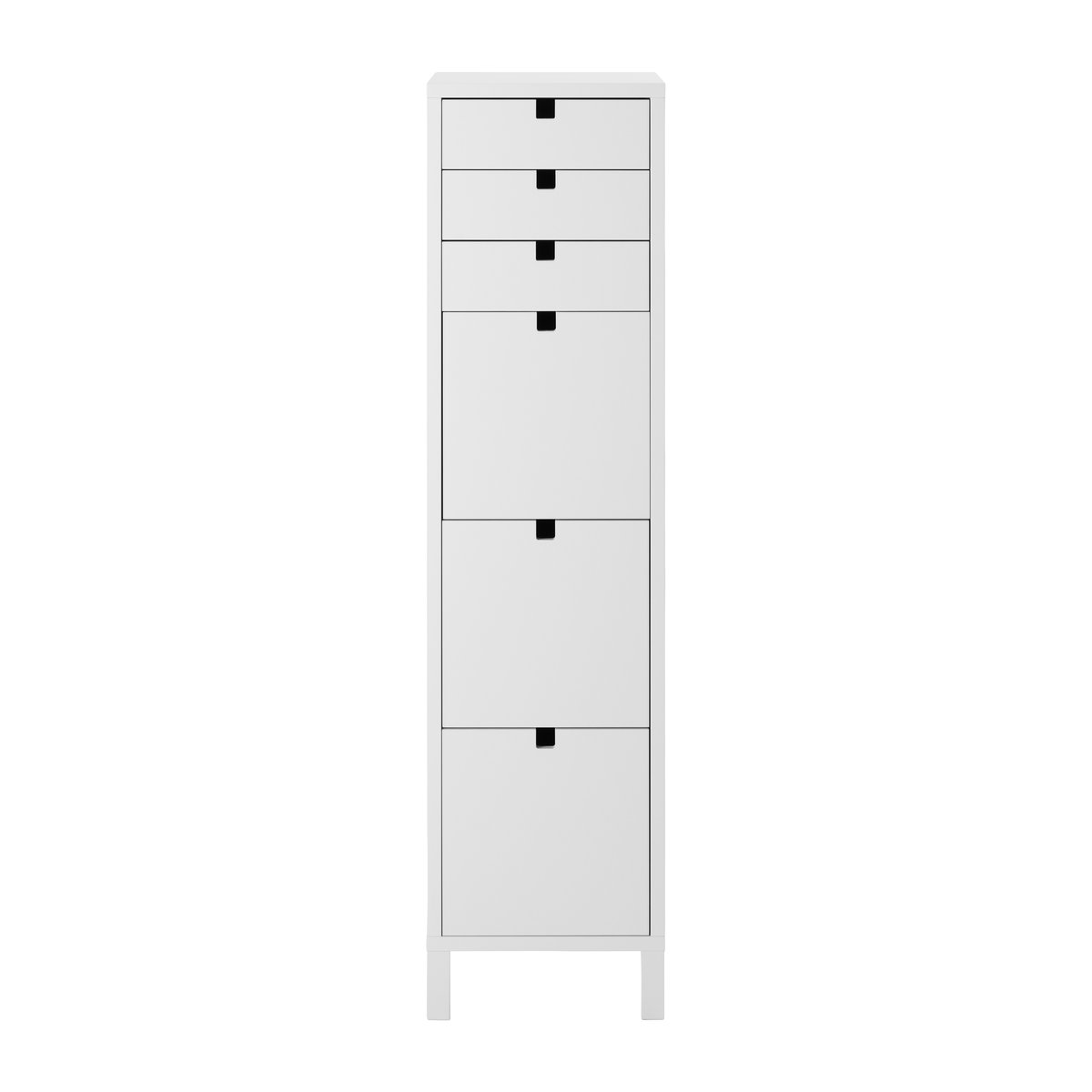 1898 Square dresser narrow 6 drawers White | Scandinavian Design | White