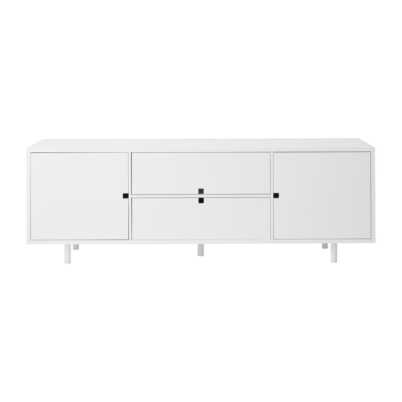 1898 Square media bench White