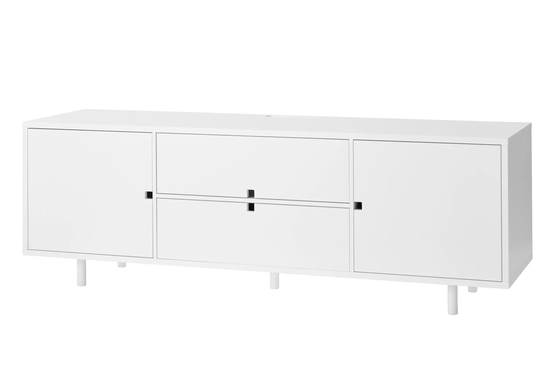 Square media bench, White 1898