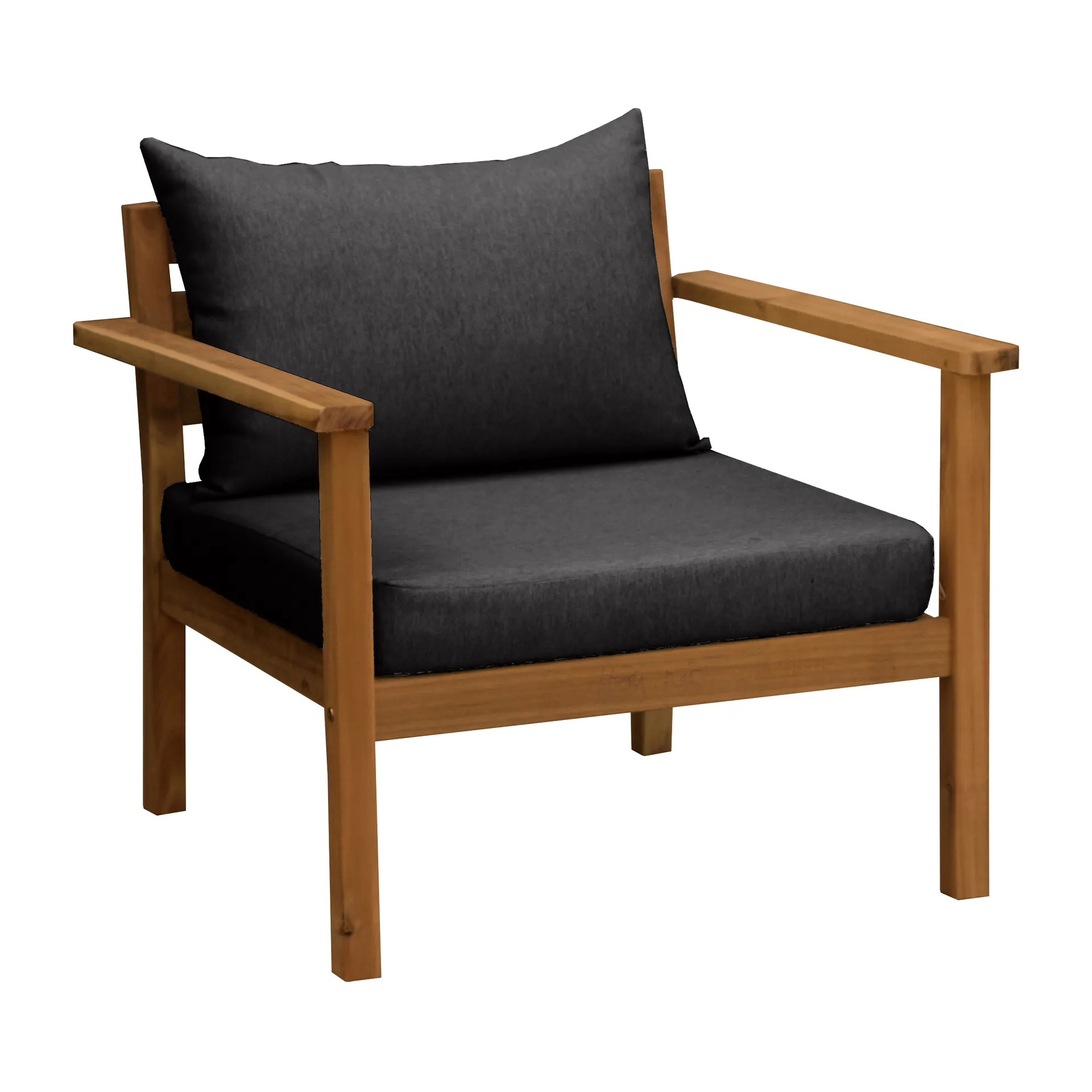 Stockaryd lounge armchair teak/dark grey,  1898