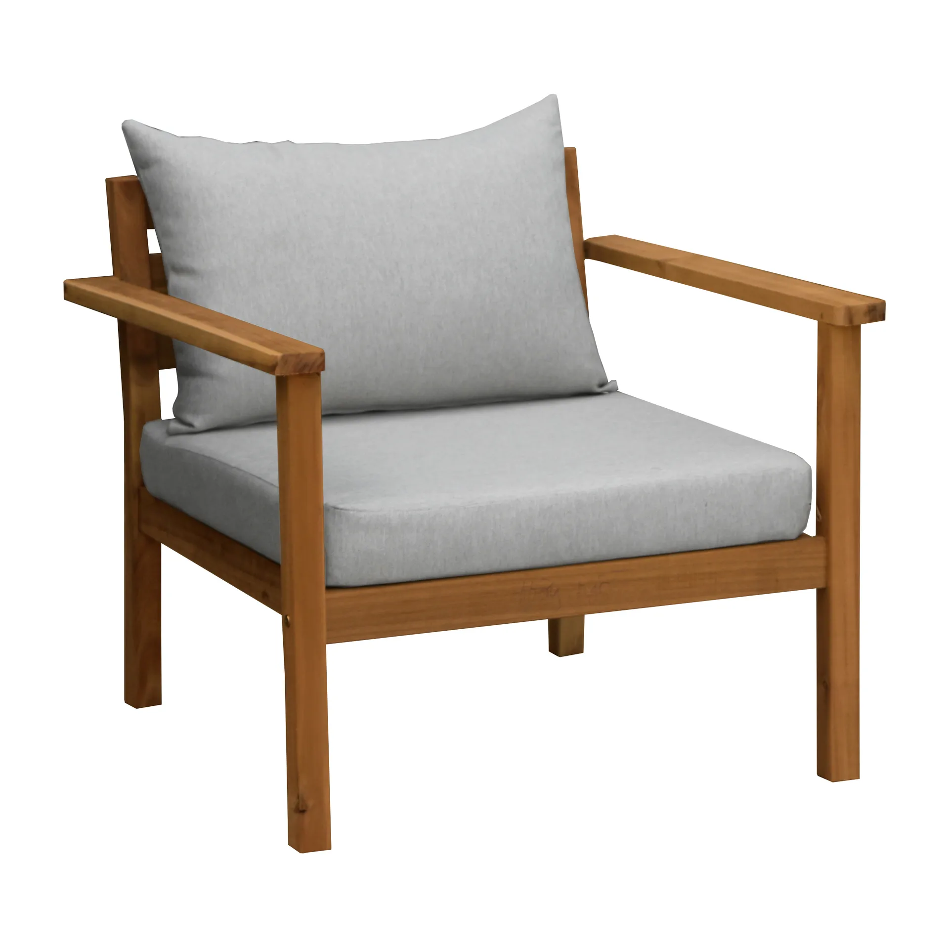 Stockaryd lounge armchair teak/light grey,  1898