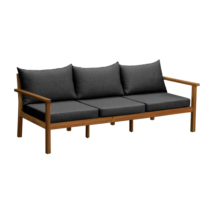 Stockaryd sofa 3-seater teak/dark grey - 1898