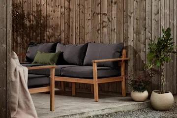 Stockaryd sofa 3-seater teak/dark grey - 1898