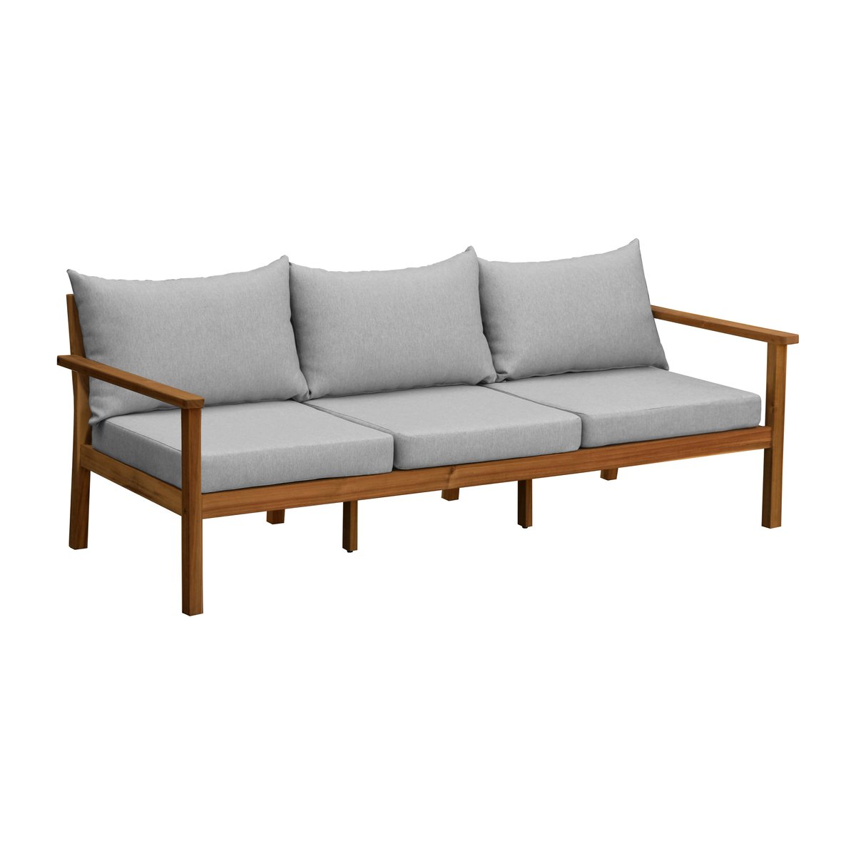 1898 Stockaryd sofa 3-seater teak/light grey | Scandinavian Design | Grey
