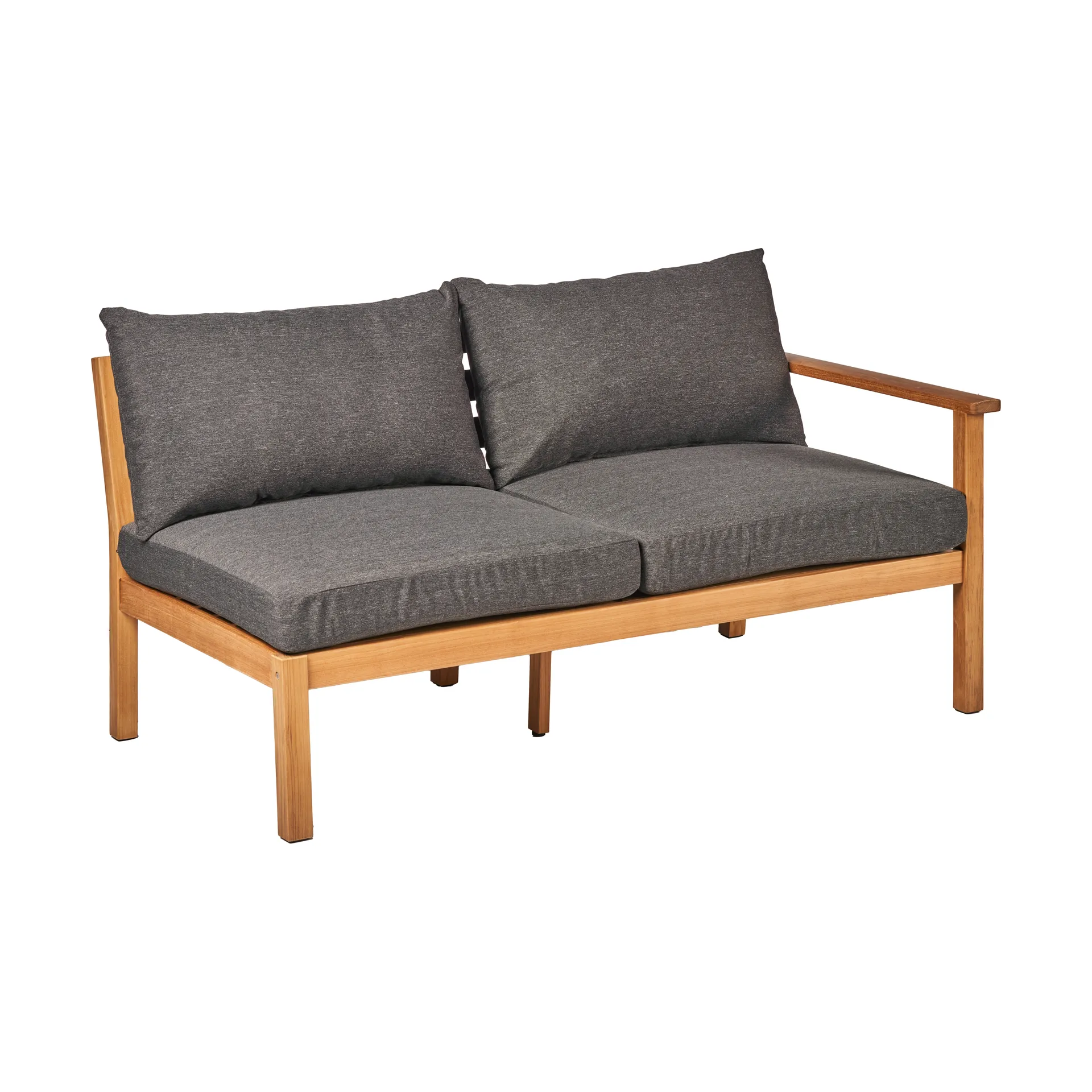 Stockaryd sofa module 2-seater left teak/dark grey,  1898