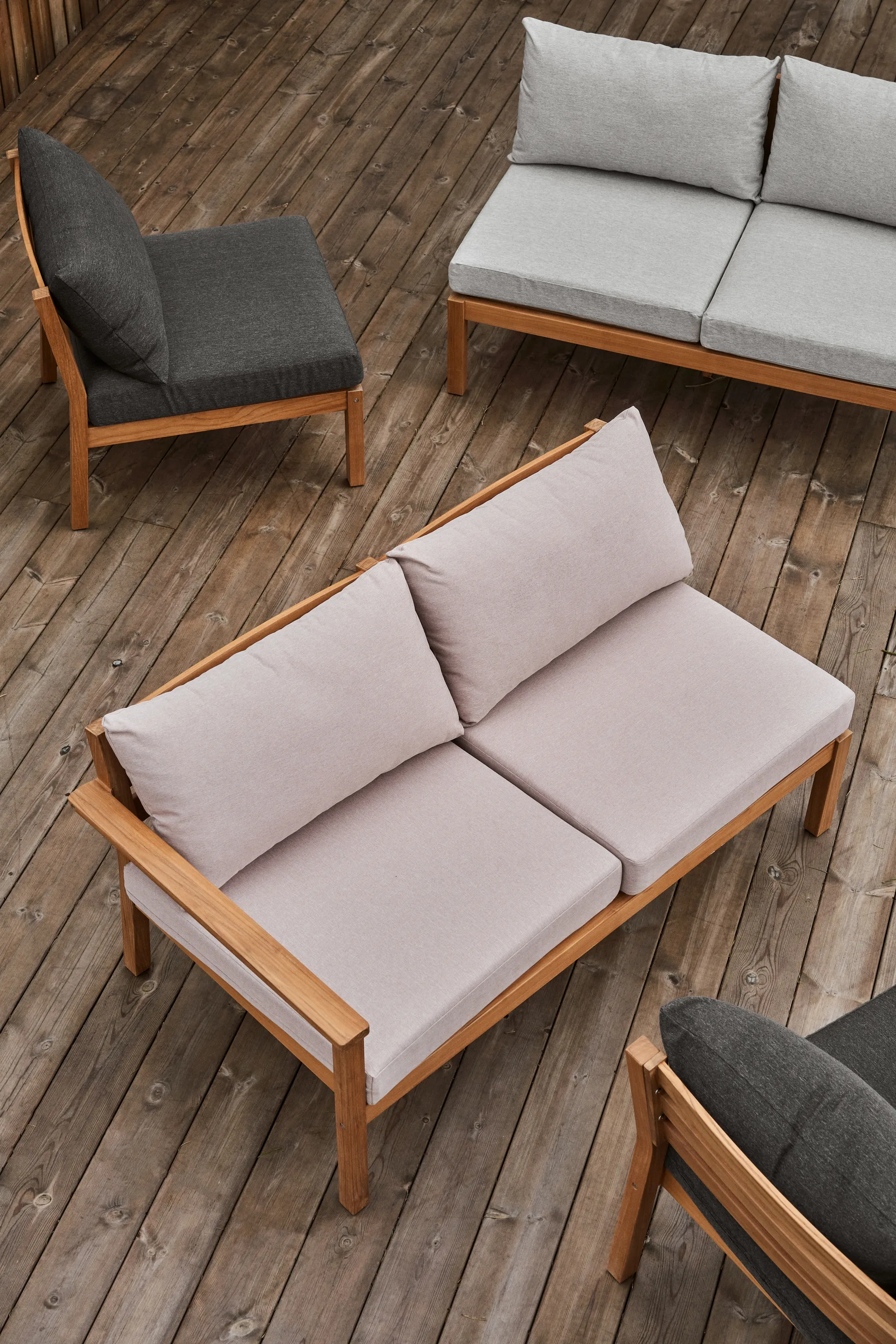 Stockaryd sofa module 2-seater right teak/beige,  1898
