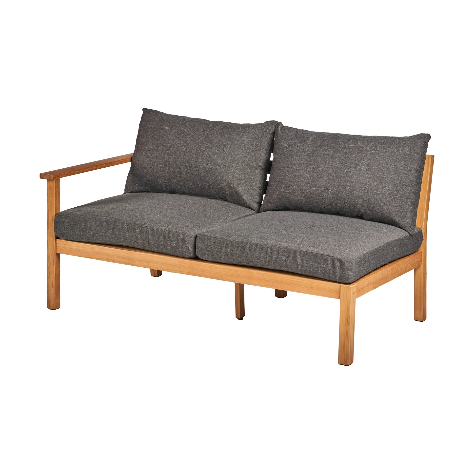 Stockaryd sofa module 2-seater right teak/dark grey,  1898