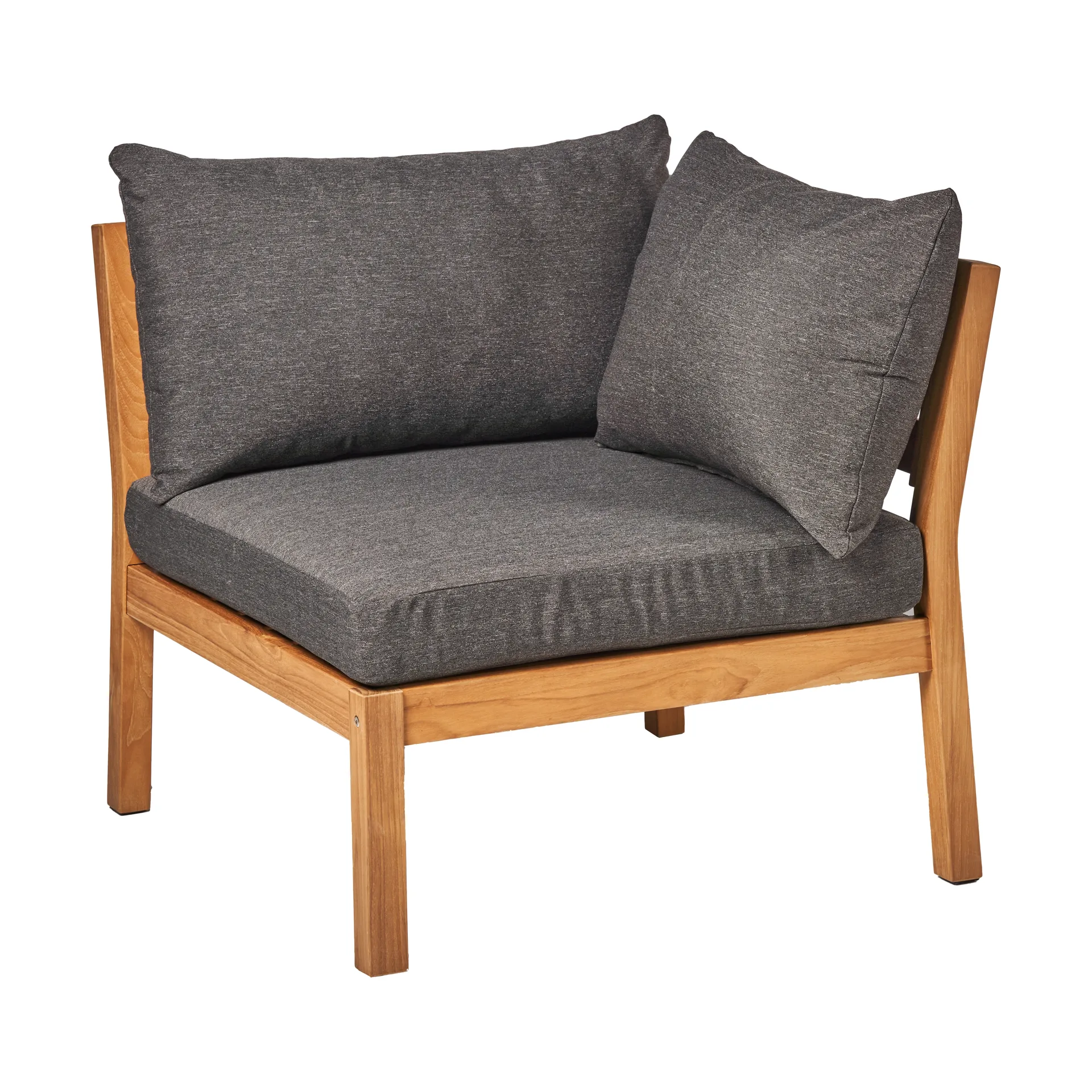 Stockaryd sofa module corner section teak/dark grey,  1898