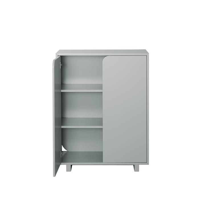 Vidja cabinet - Grey lack. low. coated doors - 1898