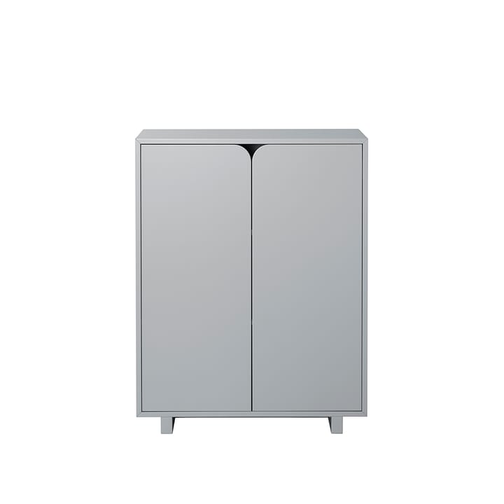 Vidja cabinet - Grey lack. low. coated doors - 1898