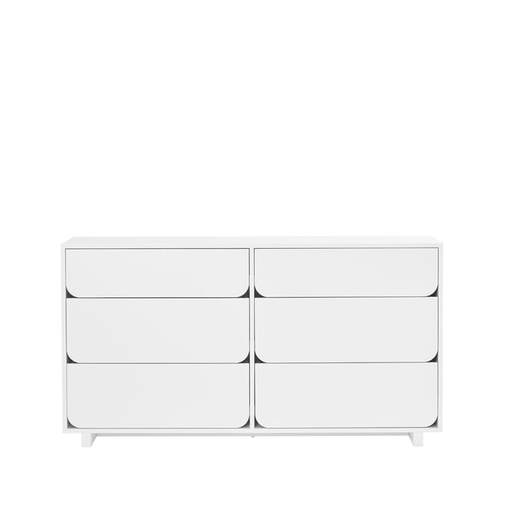 Vidja Dubbel chest of draws - White lacq. 6 box - 1898