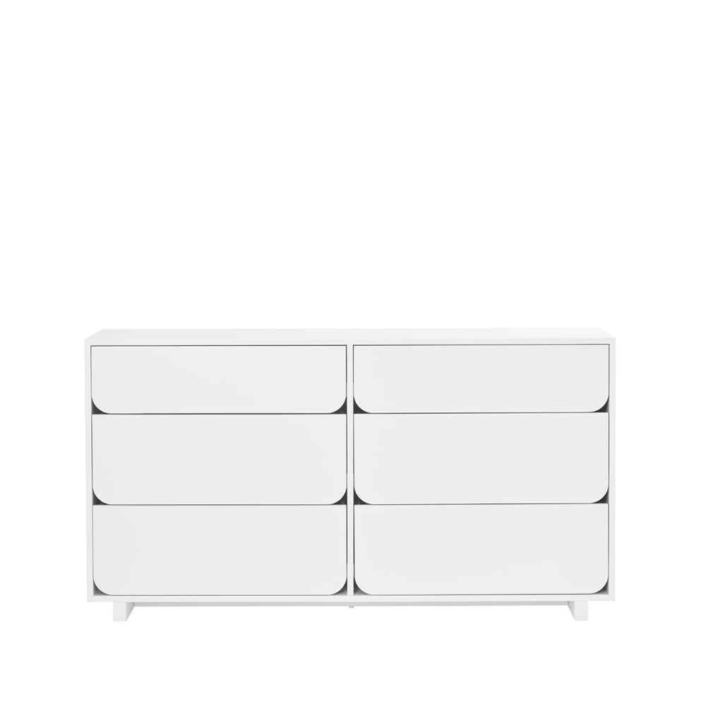 1898 Vidja Dubbel chest of draws White lacq. 6 box | Scandinavian Design | White