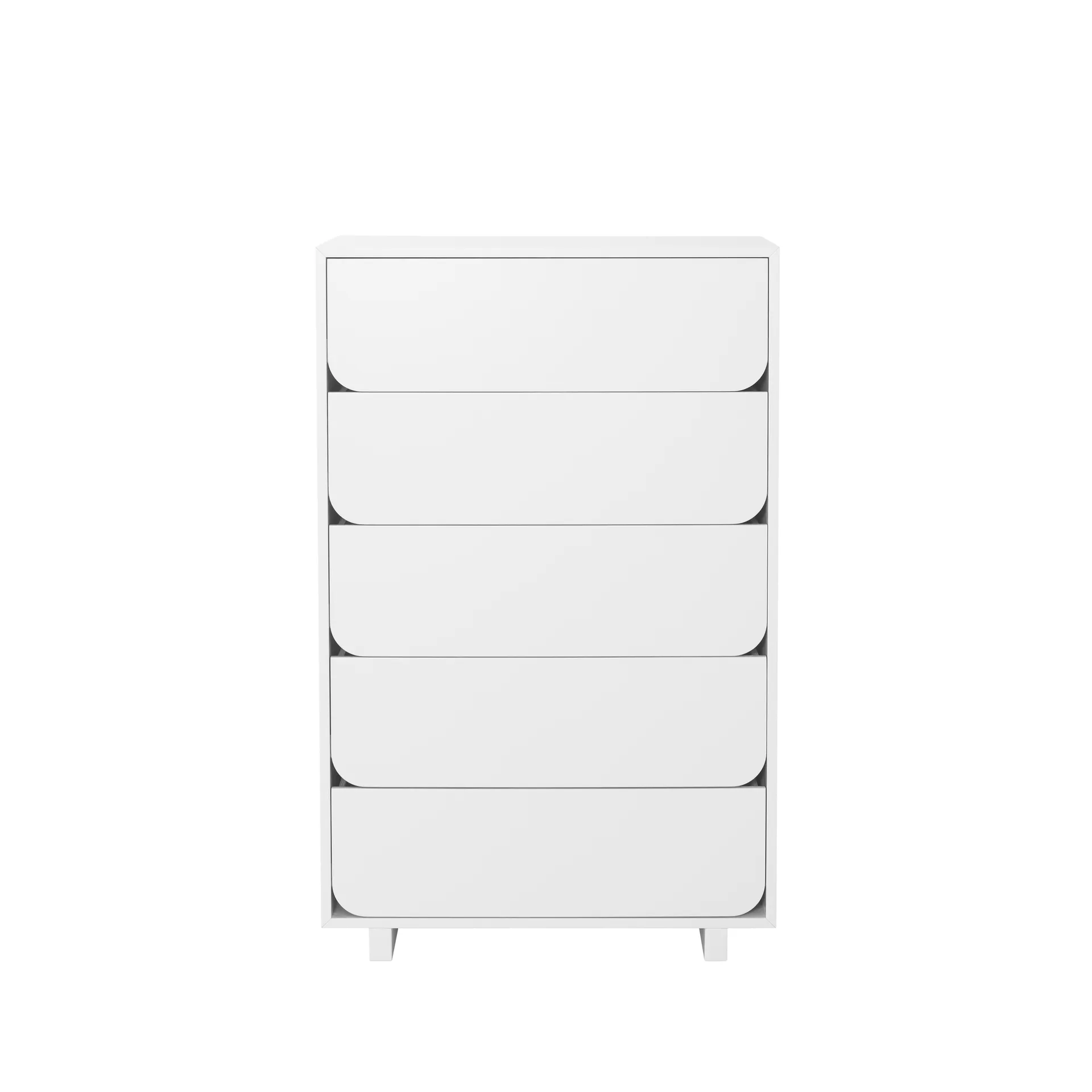 Vidja high chest of draws, White lacq. 5 box 1898