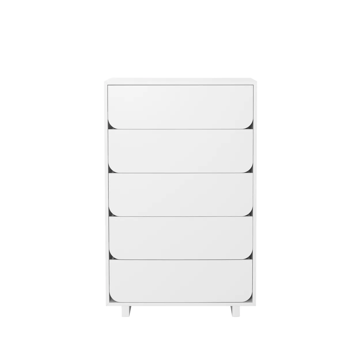 1898 Vidja high chest of draws White lacq. 5 box | Scandinavian Design | White