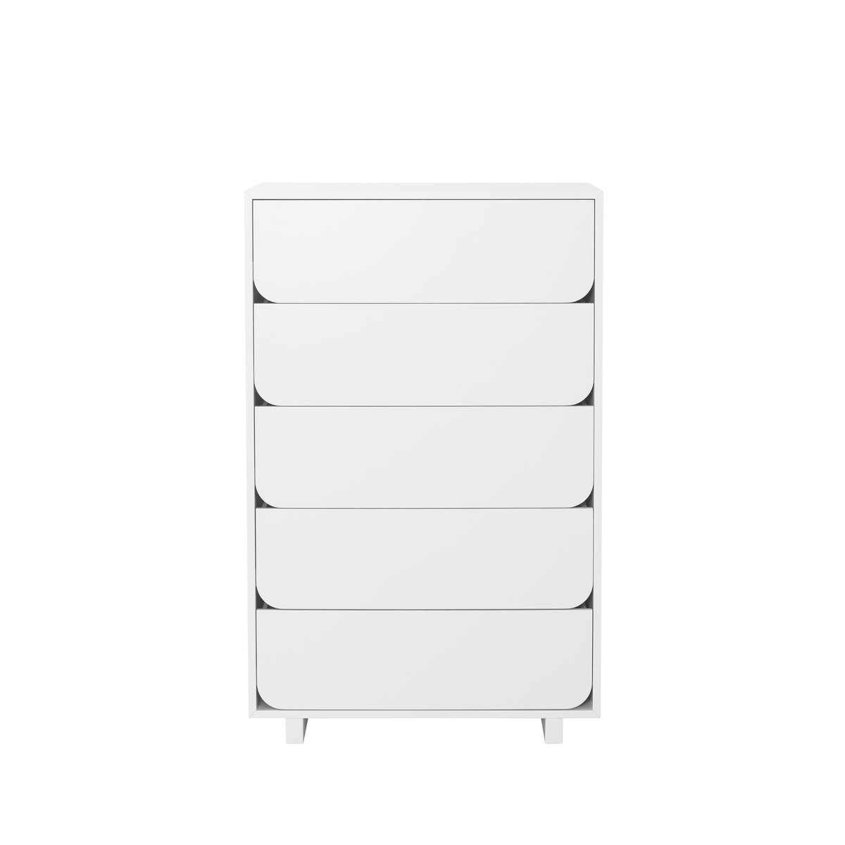 1898 Vidja high chest of draws White lacq. 5 box | Scandinavian Design | White