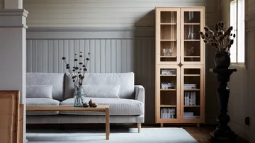 Vidja hight display cabinet - White pigmented oak - 1898