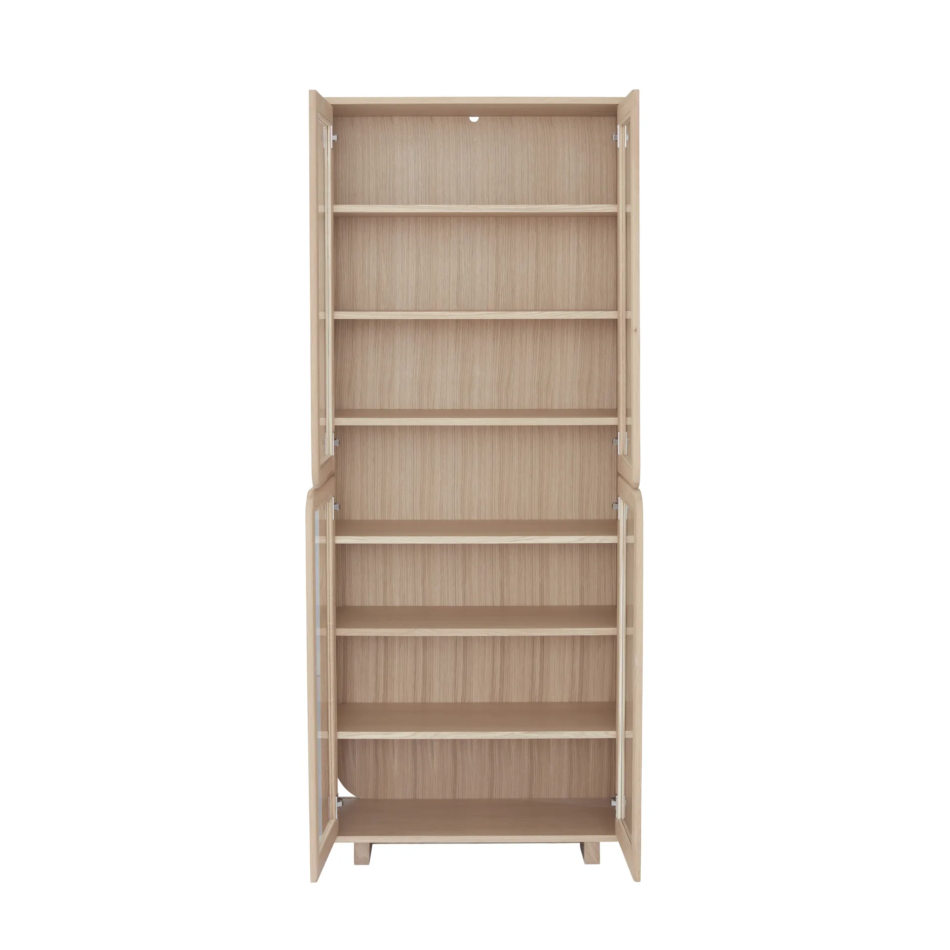 Vidja hight display cabinet, White pigmented oak 1898