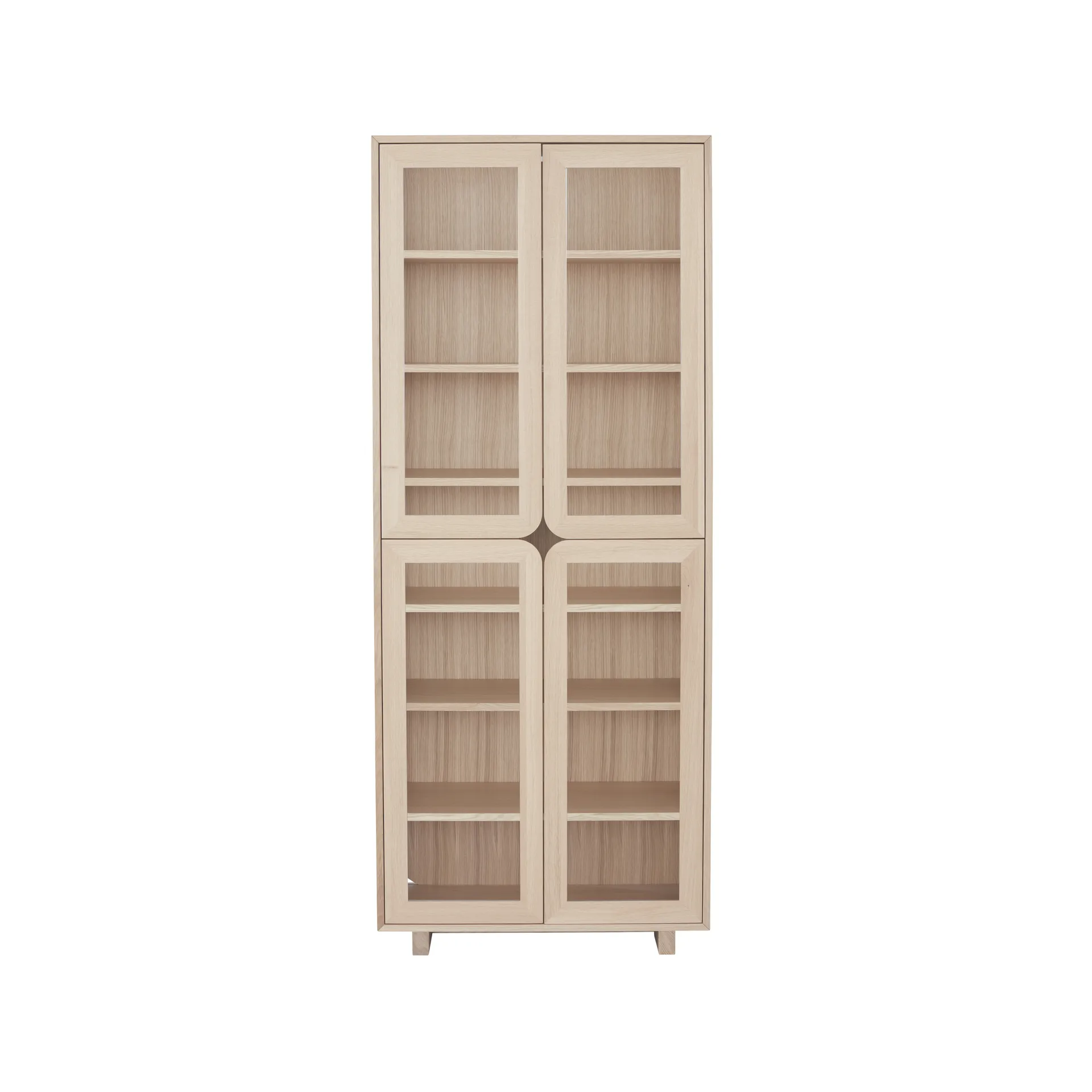 Vidja hight display cabinet, White pigmented oak 1898