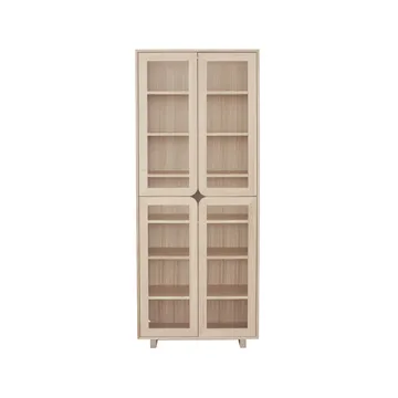 Vidja hight display cabinet - White pigmented oak - 1898