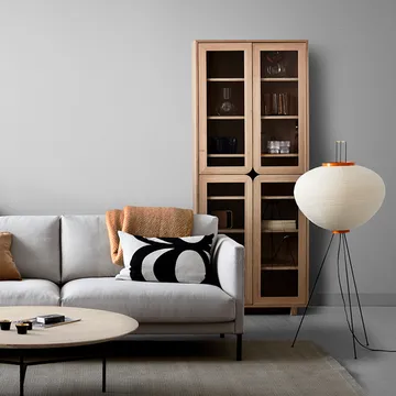 Vidja hight display cabinet - White pigmented oak - 1898