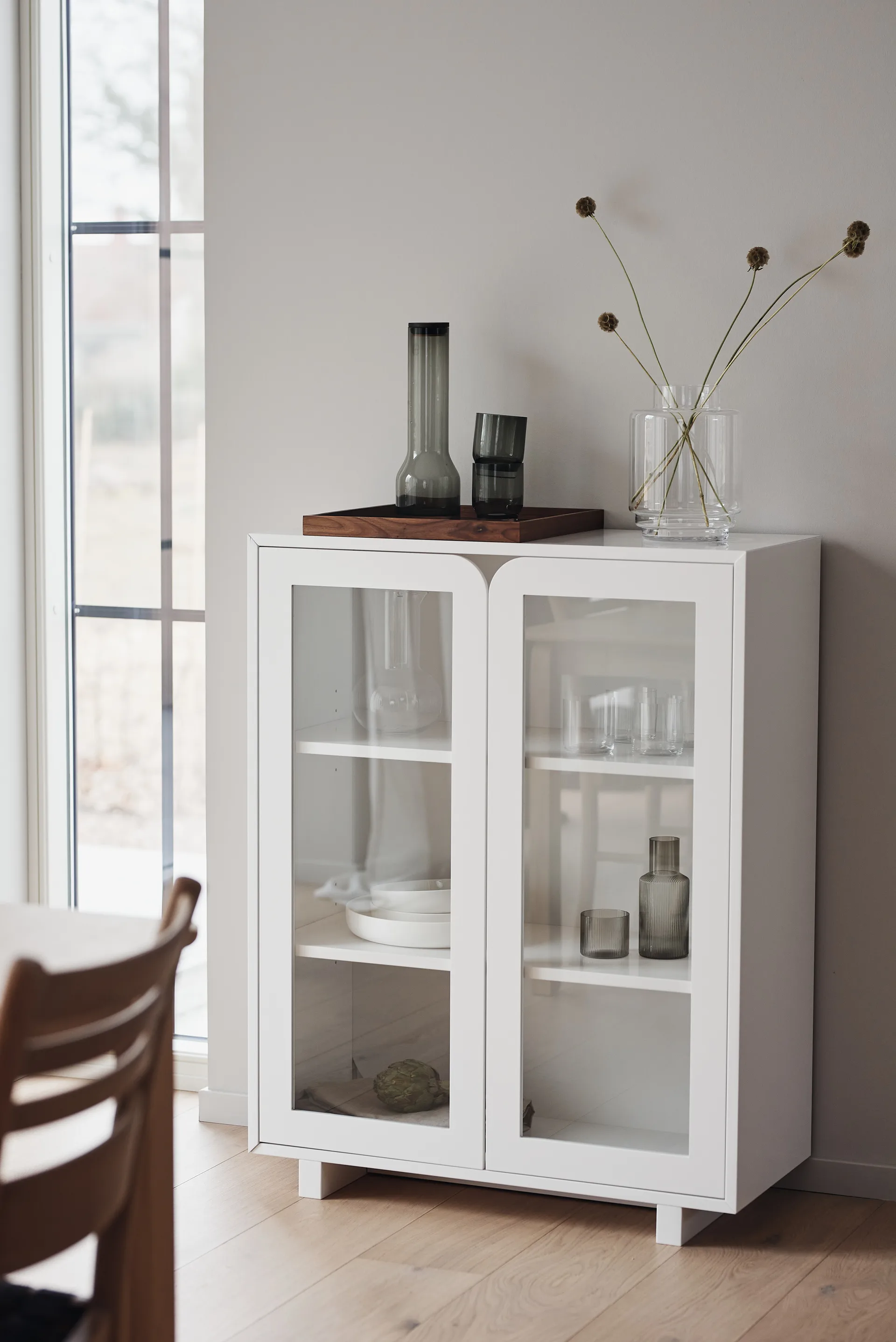 Vidja low display cabinet, White 1898