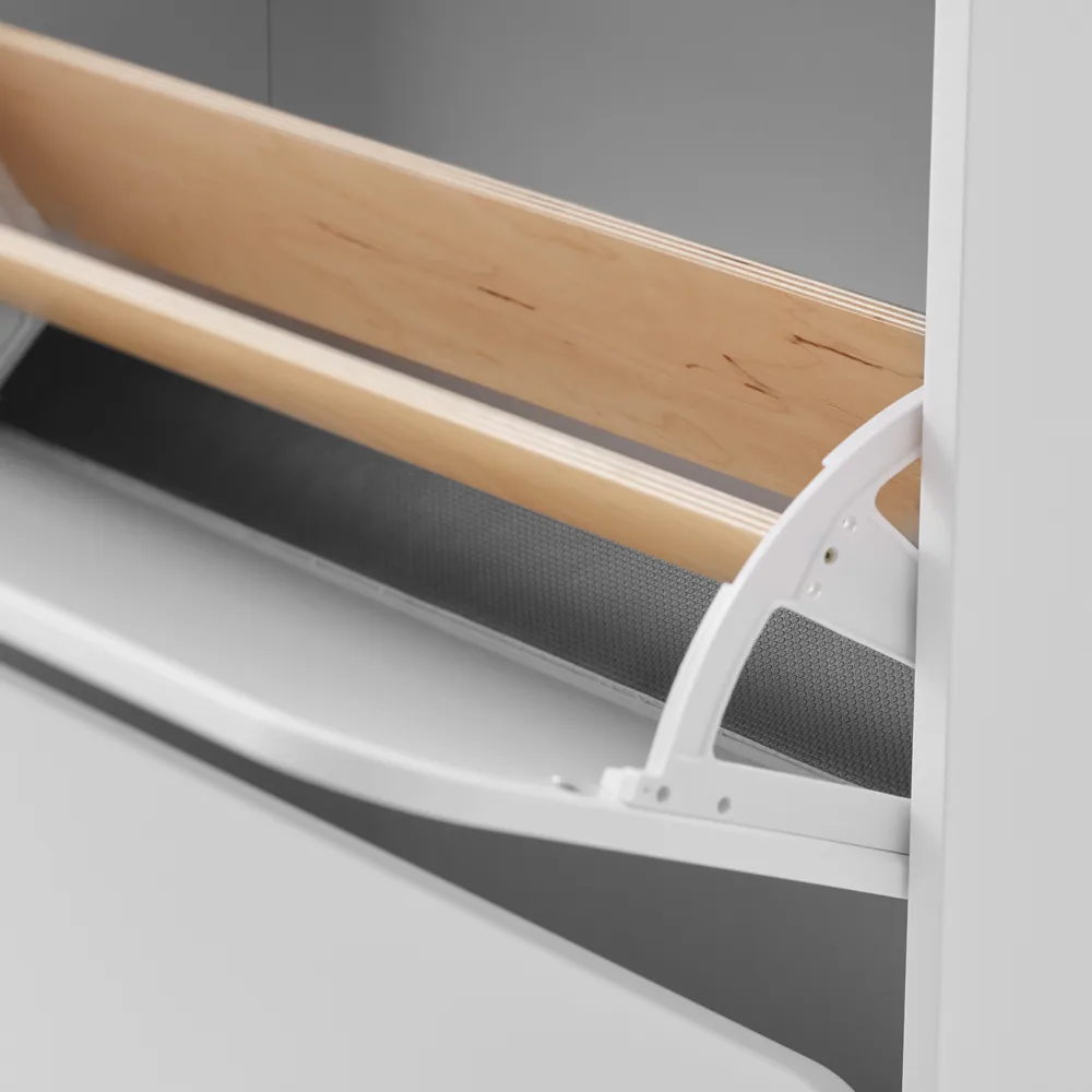 Vidja shoe cabinet, White lack. 2 fack+1 draw 1898