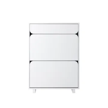 Vidja shoe cabinet - White lack. 2 fack+1 draw - 1898