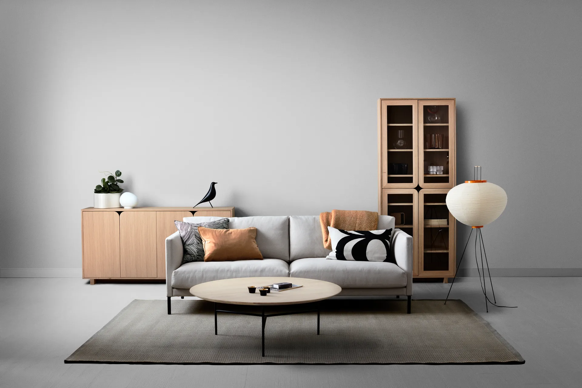 Vidja side table, White pigmented oak 1898