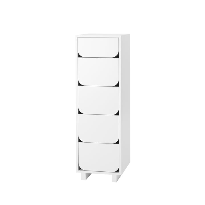 Vidja Smal chest of draws - White lacq. 5 box - 1898