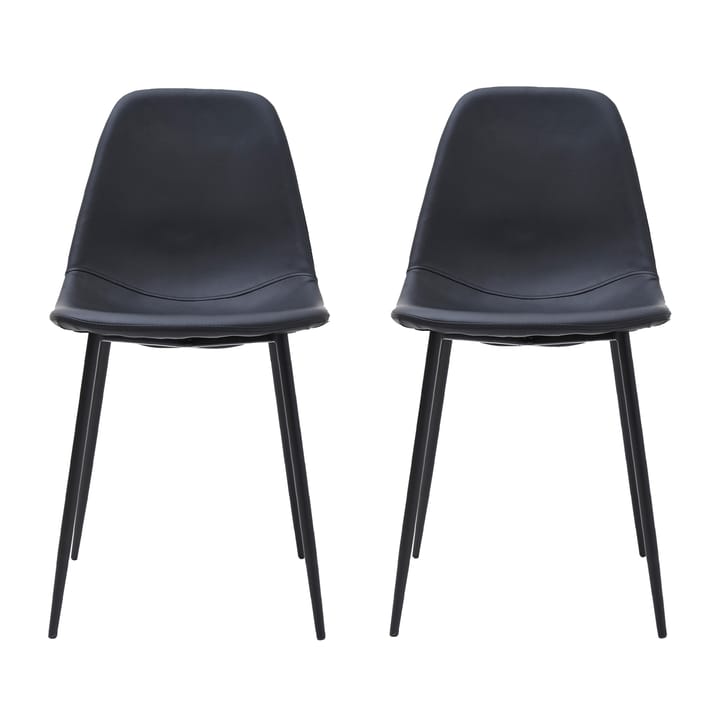 Found chair pleather 2-pack - black - House Doctor