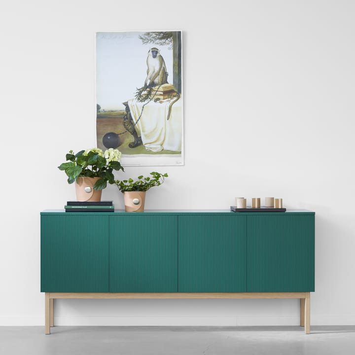 Beam side table, Light grey, stand in oiled oak A2