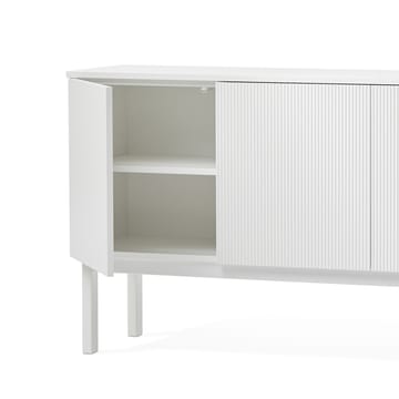 Beam side table - White lacquer, base in white oiled oak - A2