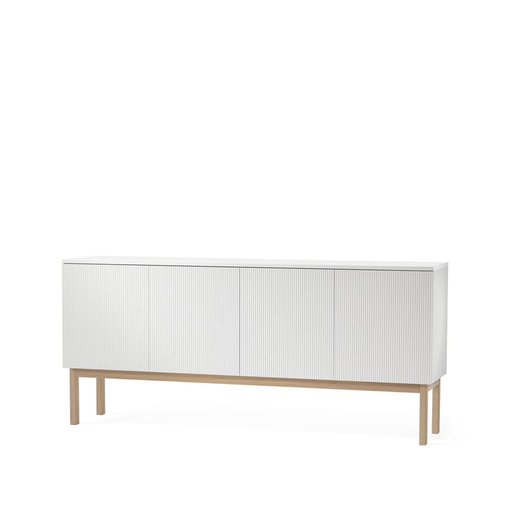 Beam side table - White lacquer, stand in white oiled oak - A2