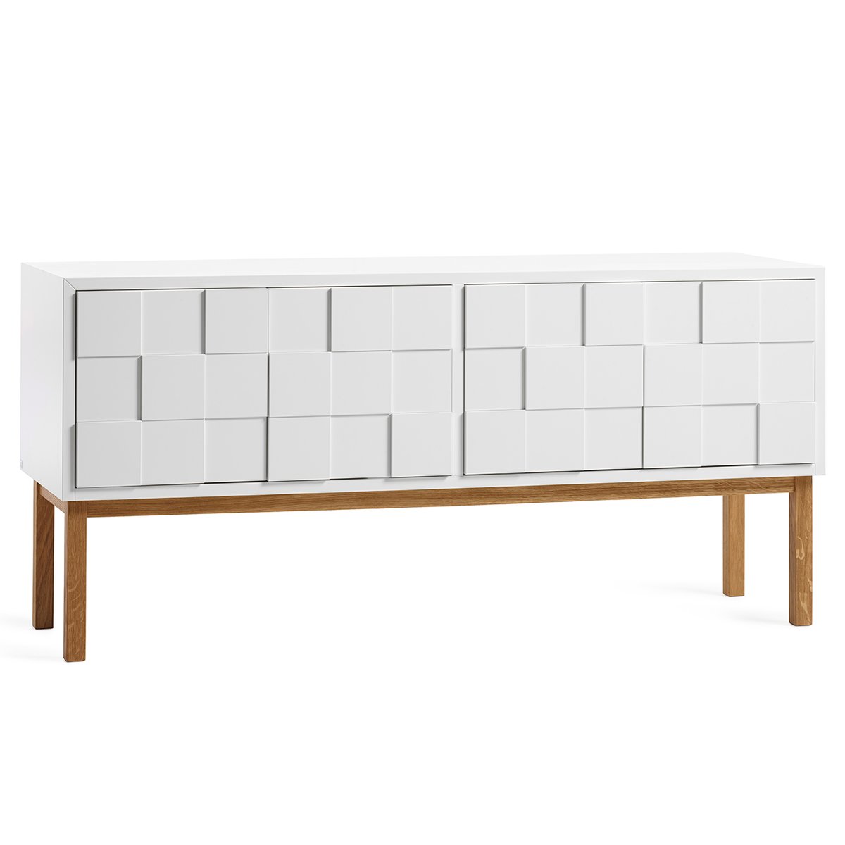 A2 Collect 2010 media bench with leg Oak leg | Scandinavian Design | T.V & media units | White