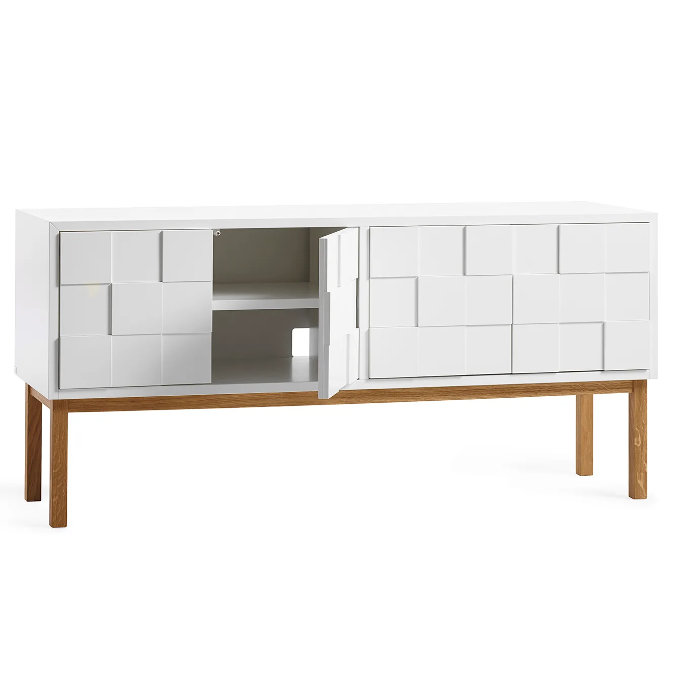 Collect 2010 media bench with leg, Oak leg A2