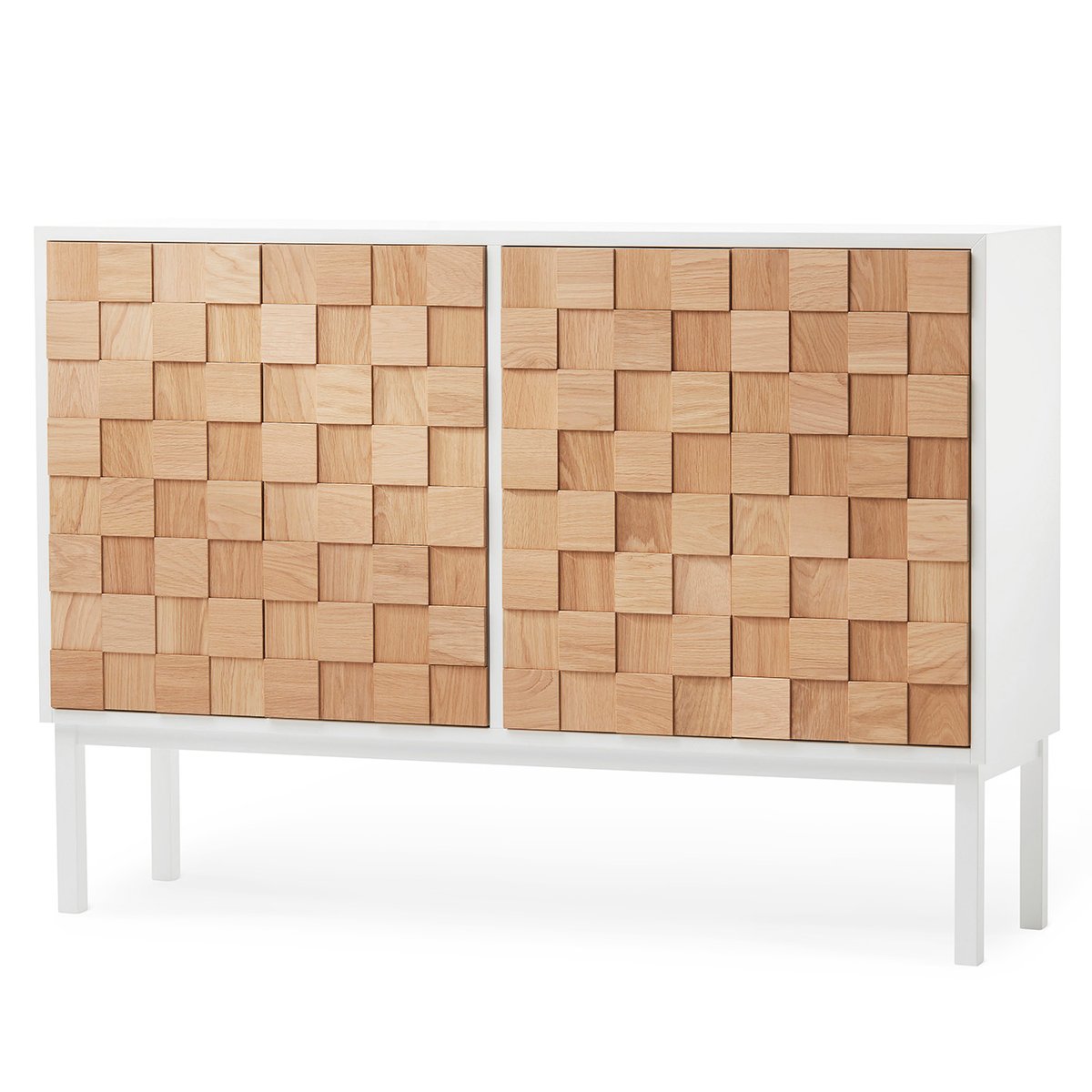 A2 Collect 2016 low cupboard White oiled oak-white | Scandinavian Design | Display & glass cabinets | White