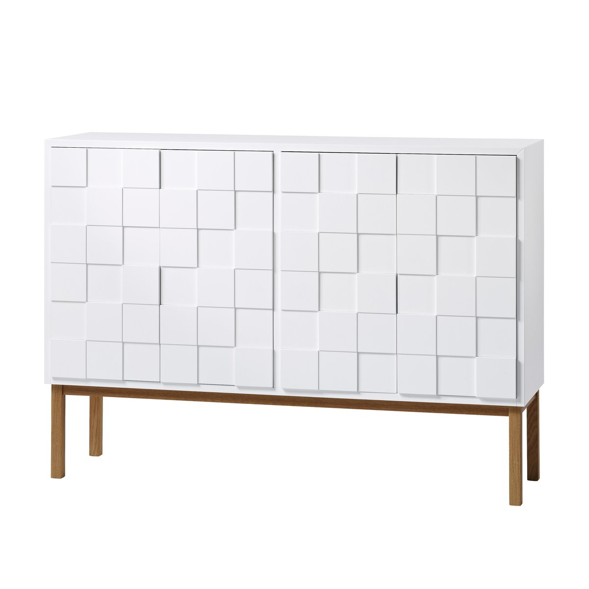 A2 Collect cabinet 2010 low Oak | Scandinavian Design | Display & glass cabinets | White