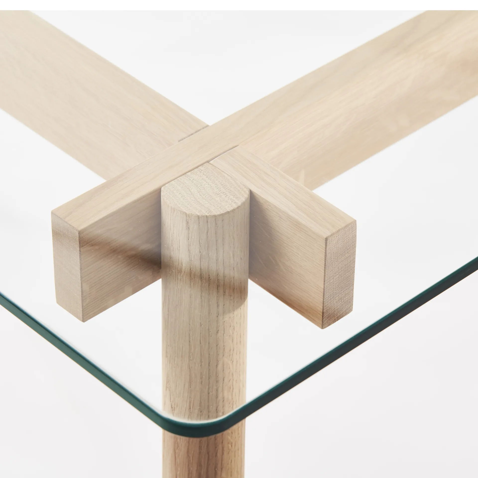 Corners dining table, Oak oil glass A2