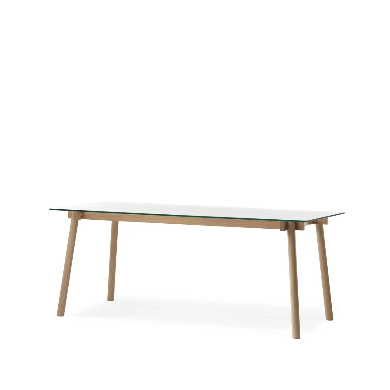 A2 Corners dining table Oak white oil.glass | Scandinavian Design | Dining tables | Beige